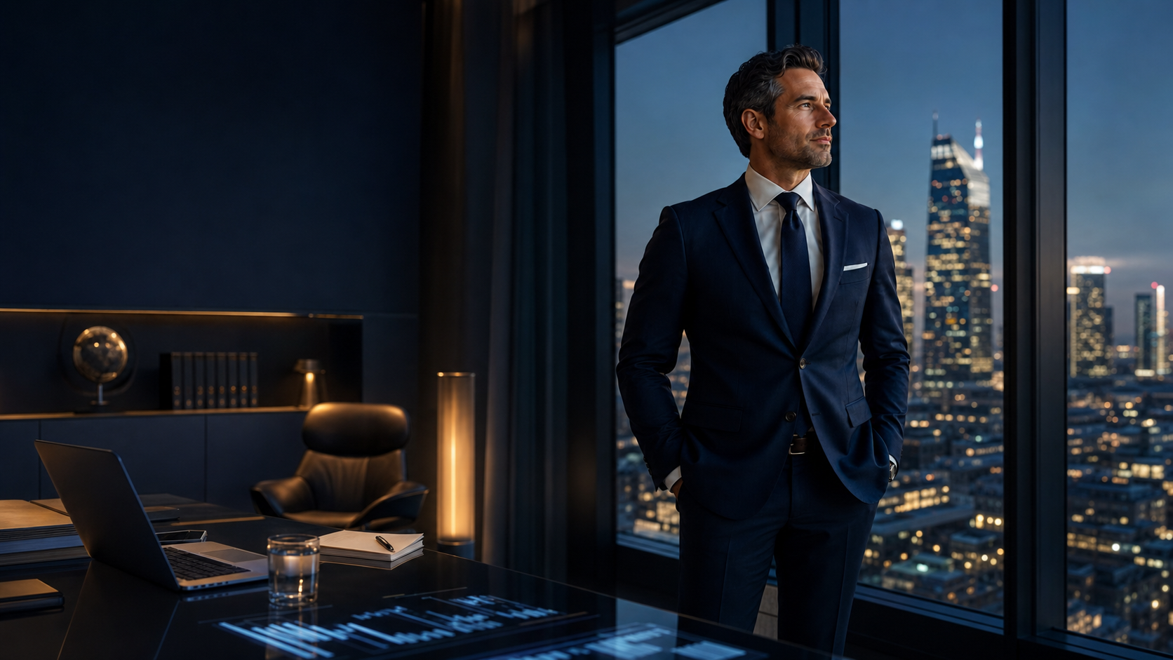 Dirigeant TNS dans un environnement fintech premium